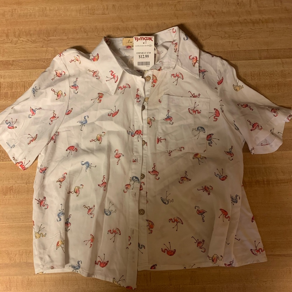 Shirt sleeve button down shirt